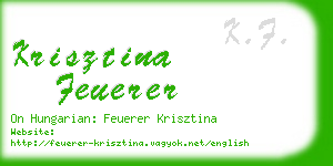 krisztina feuerer business card